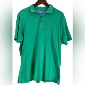 Tommy Bahama Tercel Short Sleeve Polo Shirt Green Size Large